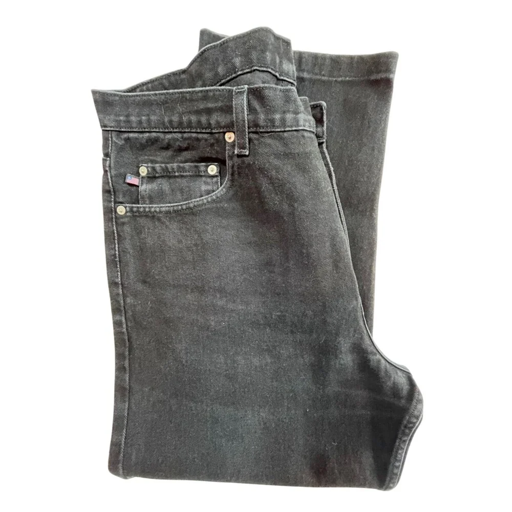 Vintage Y2K‎ Polo Ralph Lauren Flag Jeans Men's Black Stonewash 38 Waist Relaxed